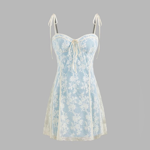 NWT Cider Floral Lace Mini Dress XXS - Picture 1 of 6